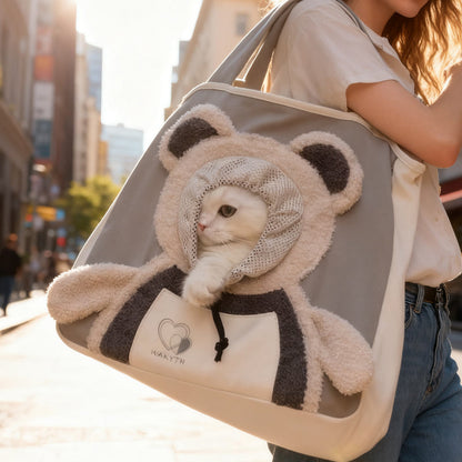 🔥 Free Shipping LAST DAY PROMOTION - 50%OFF 🔥 Cute Bear Pet Carrier Bag With Head-Out Design