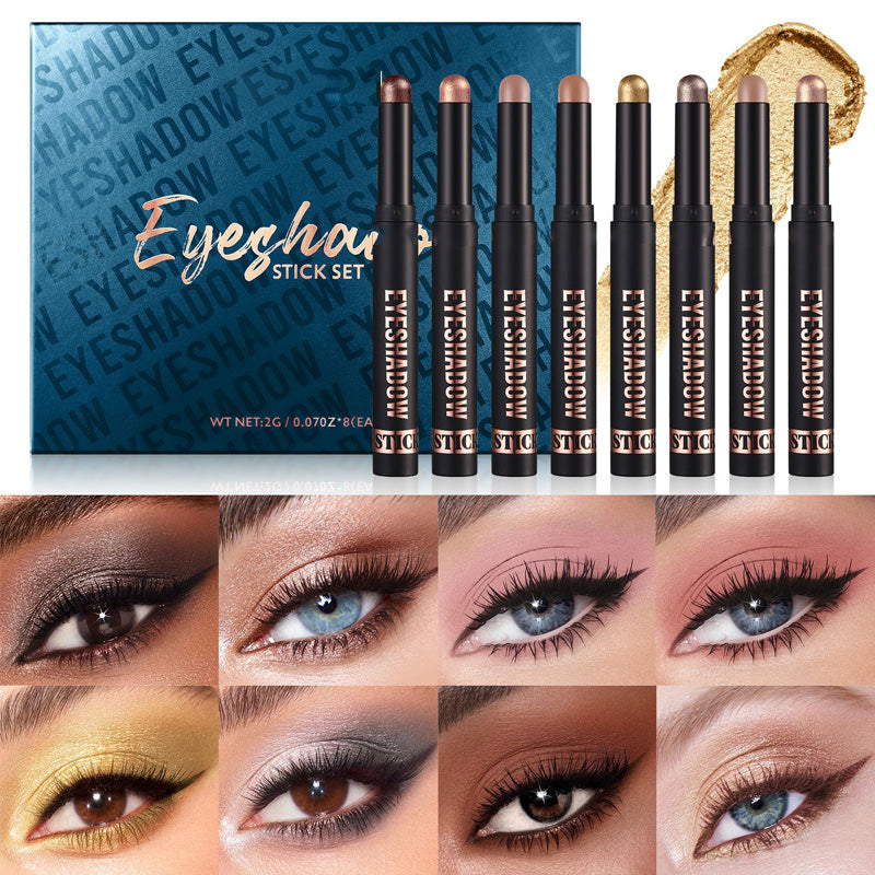 💗LAST DAY PROMOTION - 50%OFF🎁✨8 Colors Glitter Eyeshadow Stick Waterproof & Long-Wearing & Multi-Use