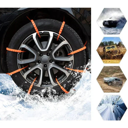 🔥2025 Winter Hot Sale🔥Universal Reusable Anti-skid Nylon Tire Chains