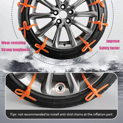 🔥2025 Winter Hot Sale🔥Universal Reusable Anti-skid Nylon Tire Chains
