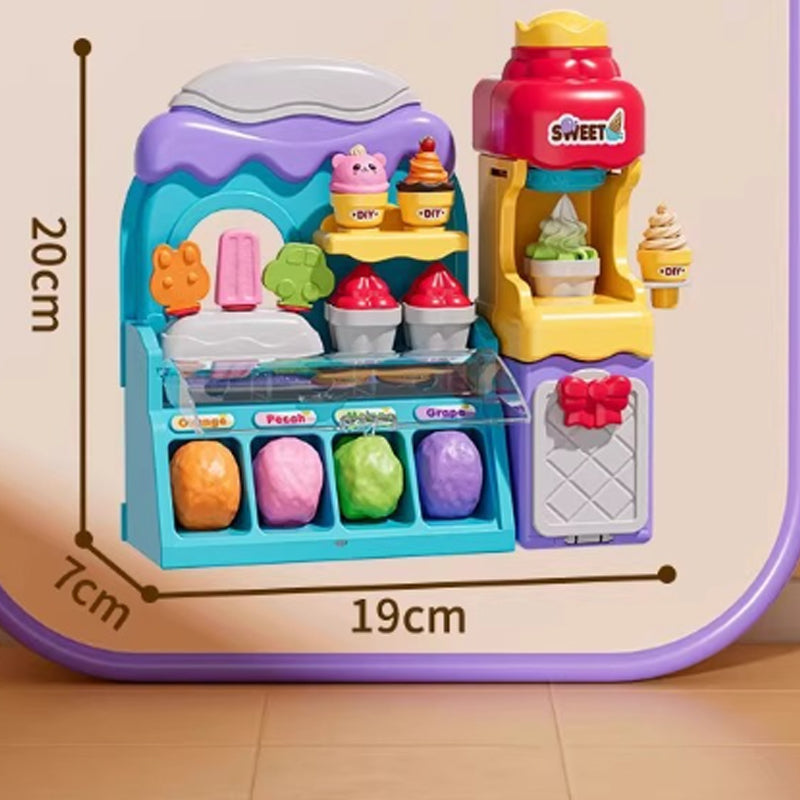 🎄Xmas-Sale 50% Off🍦✨【DIY Ice Cream Play Dough Set for Kids】✨ - Creative Play Dough Kit for Kids' Role Play & Sensory Skills, Ideal Gift!🎁