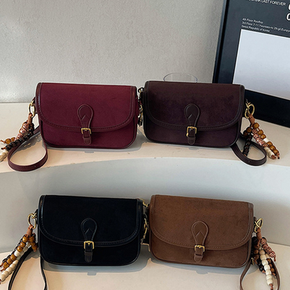 🔥2025 Hot Sale🔥Women’s Saddle Crossbody Bag with Charm