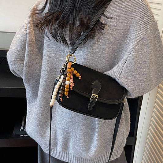 🔥2025 Hot Sale🔥Women’s Saddle Crossbody Bag with Charm