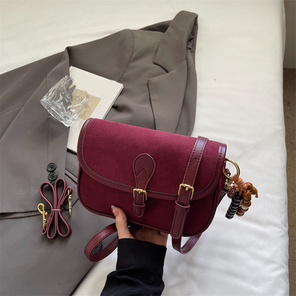🔥2025 Hot Sale🔥Women’s Saddle Crossbody Bag with Charm