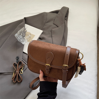 🔥2025 Hot Sale🔥Women’s Saddle Crossbody Bag with Charm