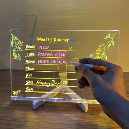 🎨 50% OFF! ✨ LIGHT-UP DRAWING BOARD - Reusable Glow-in-the-Dark Surface, Adjustable Stand for Kids' Art and Writing, Battery Powered with Stylus Included 🖍️💡