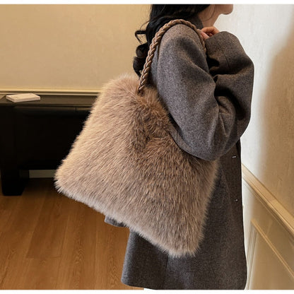 ✨New styles launched✨Soft & Stylish Everyday Fluffy Tote Bag