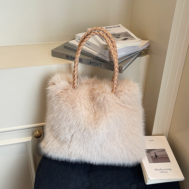 ✨New styles launched✨Soft & Stylish Everyday Fluffy Tote Bag