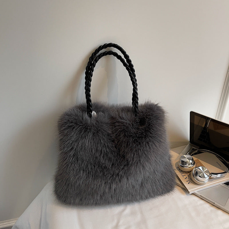 ✨New styles launched✨Soft & Stylish Everyday Fluffy Tote Bag