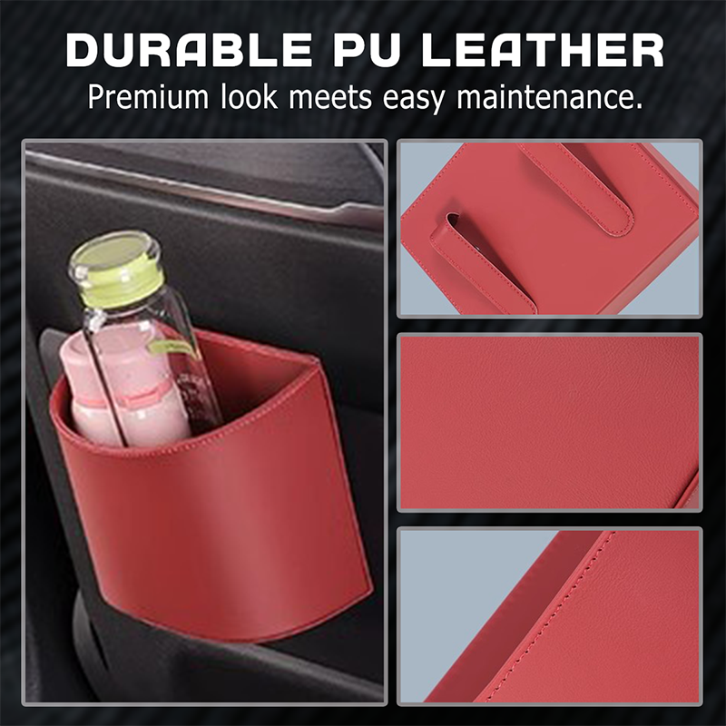 🥳2026 HOT SALE🥳💞50K+ SOLD!🚗🧺 53% OFF! Leather Car Door Cup Holder – Wide‑mouth opening, easy reach for drinks & phone. Clip‑on secure fit. PU leather, tough & stylish. 🛡️✨