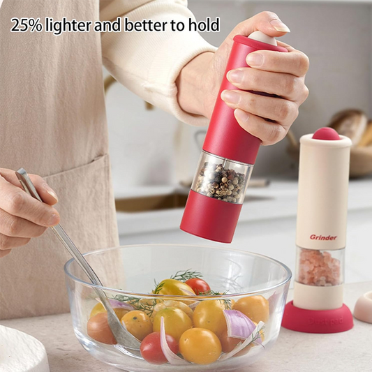 ⚡Limited-time offer - 50% off🧂USB Rechargeable Electric Salt and Pepper Grinder Set - ✨Adjustable Coarseness & One-Handed Operation!