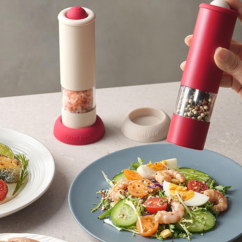⚡Limited-time offer - 50% off🧂USB Rechargeable Electric Salt and Pepper Grinder Set - ✨Adjustable Coarseness & One-Handed Operation!