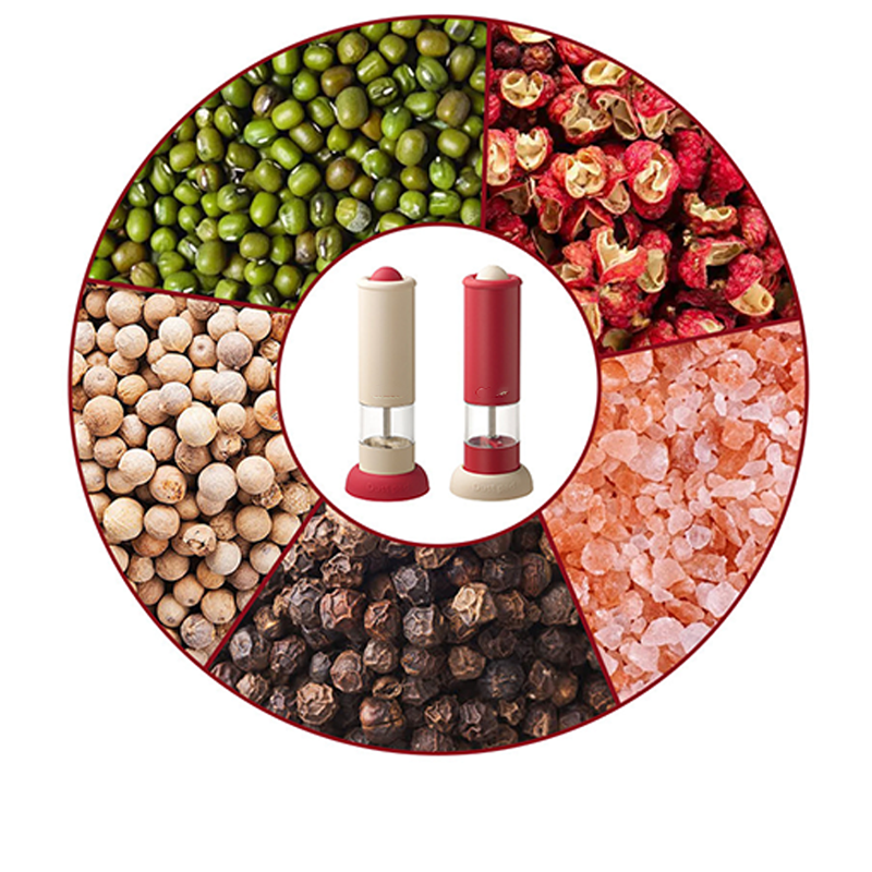 ⚡Limited-time offer - 50% off🧂USB Rechargeable Electric Salt and Pepper Grinder Set - ✨Adjustable Coarseness & One-Handed Operation!
