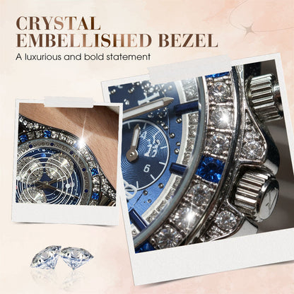 📢📢50 % OFF !!🎅【🎁The best gift for father🎁】🎄TINAIBIN Twelve Zodiac Signs & Starry Sky Diamond Automatic Skeleton Men's Watch