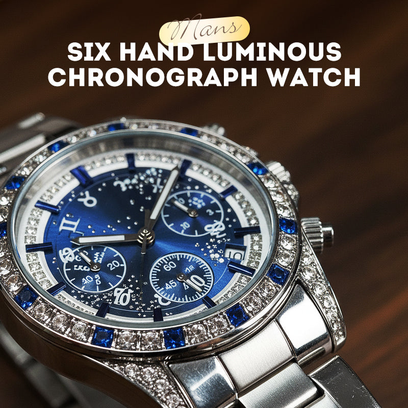 📢📢50 % OFF !!🎅【🎁The best gift for father🎁】🎄TINAIBIN Twelve Zodiac Signs & Starry Sky Diamond Automatic Skeleton Men's Watch