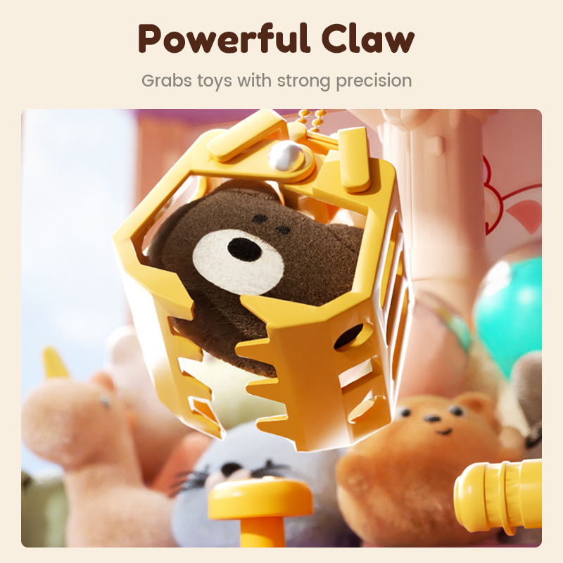🐾 Cute Animal Claw Machine for Kids 🎉 Includes Plush Toys & Capsule Toys – Hours of Fun! 🧸