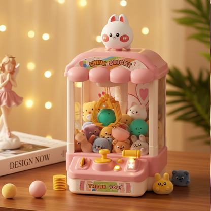 🐾 Cute Animal Claw Machine for Kids 🎉 Includes Plush Toys & Capsule Toys – Hours of Fun! 🧸