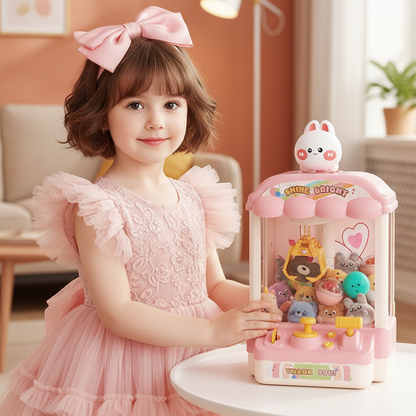 🐾 Cute Animal Claw Machine for Kids 🎉 Includes Plush Toys & Capsule Toys – Hours of Fun! 🧸