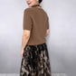 ✨ Effortless Elegance | Women's Knit Top & Leopard Flowy Skirt 2-Piece Set
