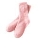 3 Pairs Women's Plush Mink Socks with Bow Embroidery