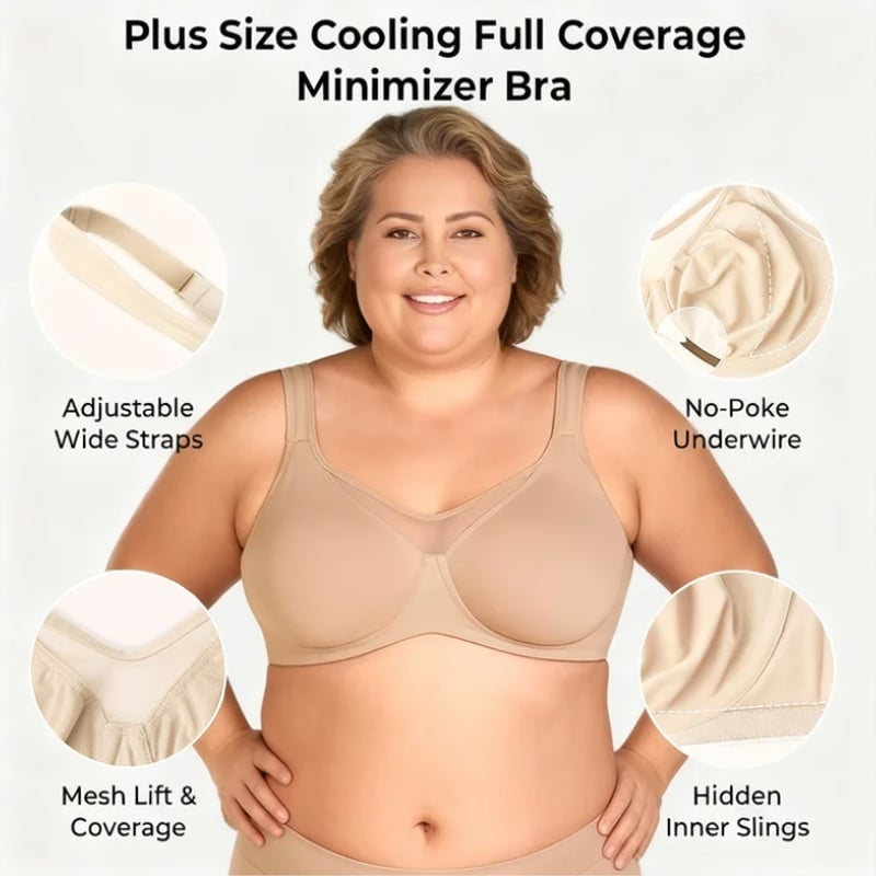 🏆 Last Day Special Price ! 💐Women's Elegant Sheer Full Coverage Plus Size Bra