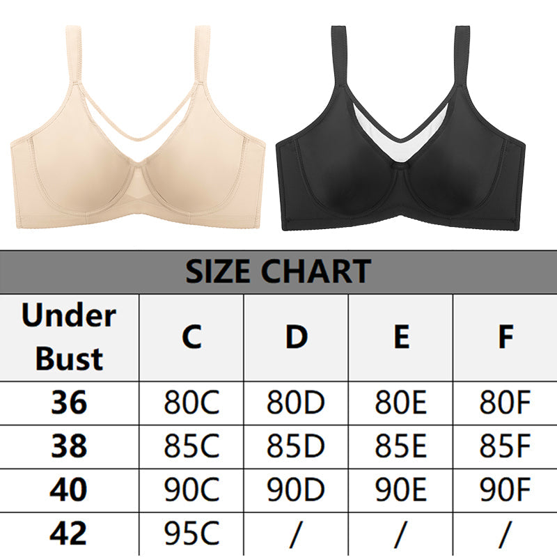 🏆 Last Day Special Price ! 💐Women's Elegant Sheer Full Coverage Plus Size Bra