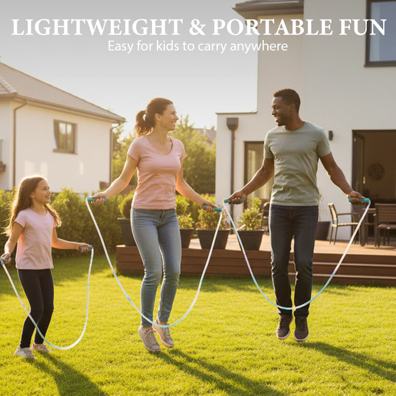 ✨LED Lighted Skipping Rope for Kids – Dynamic Light Show + Adjustable Length: Active Play Even in the Dark!