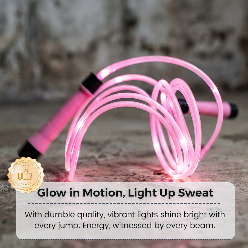 ✨LED Lighted Skipping Rope for Kids – Dynamic Light Show + Adjustable Length: Active Play Even in the Dark!