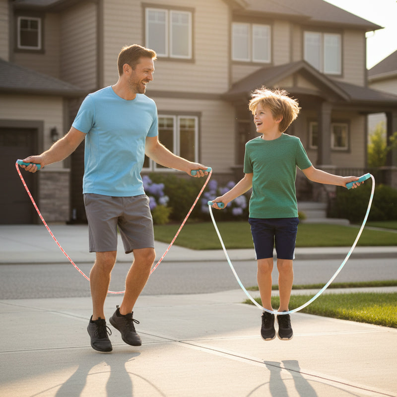 ✨LED Lighted Skipping Rope for Kids – Dynamic Light Show + Adjustable Length: Active Play Even in the Dark!