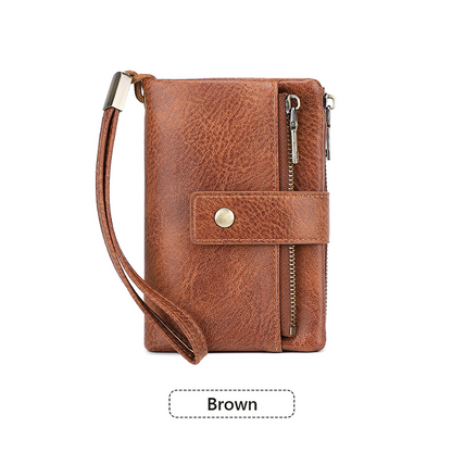 🔥Limited-time offer-Women's Retro Style RFID Blocking Tri-fold Wallet