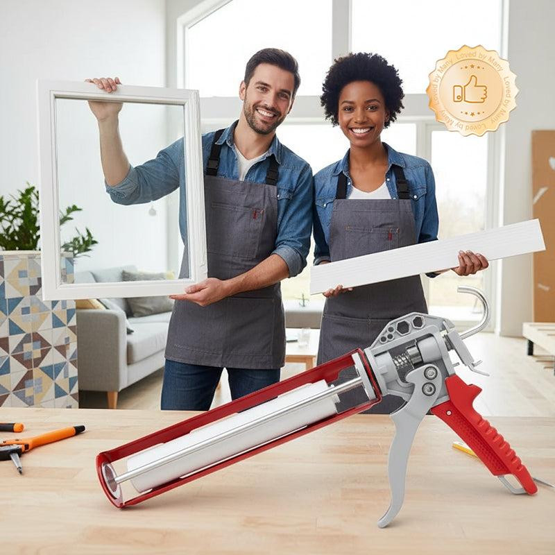 ⌛2026 Hot Sale 50% Off 🔥 Value Pack: Sealant Cartridge Gun with Rotating Cylinder + Sealant Scraper