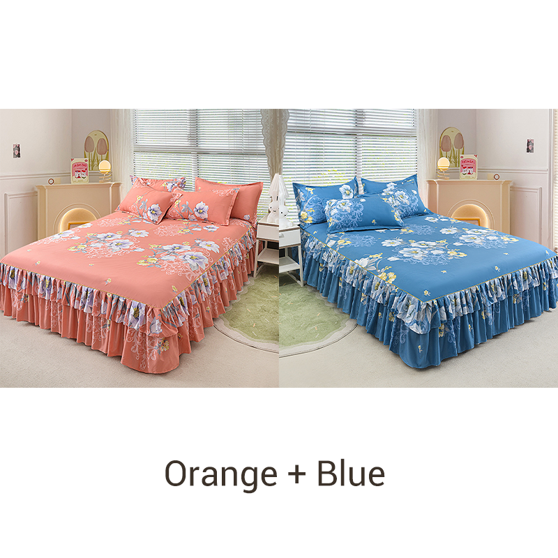 🛏️ 50% OFF NOW! 🎀 3-Piece Ruffled Bed Skirt Set – Elegant Design, Easy Fit & Complete Coverage 🛌