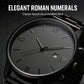 🎉💰 50% off ⚡ Men's Minimalist Quartz Watch with Date – All-Black Stainless Steel, Roman Dial & Precision Timekeeping! ⌚🖤