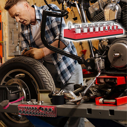 🔧 50% OFF NOW! 🧲 Magnetic Socket Organizer – Color-Coded, Space Saving & Holds Tools Securely 📦