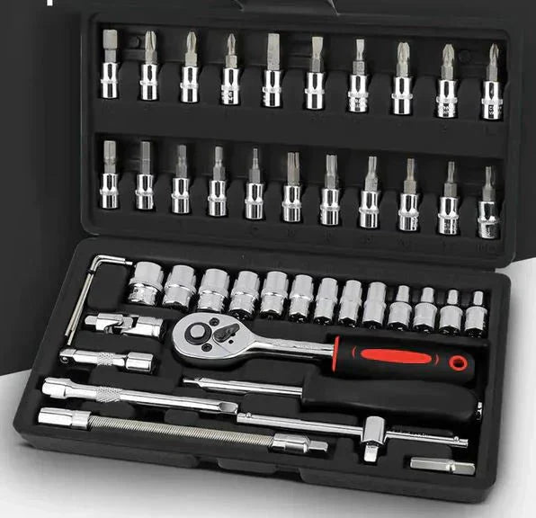 🏆 Hot sale 50% OFF✨46-Piece Socket Wrench And Bit Set