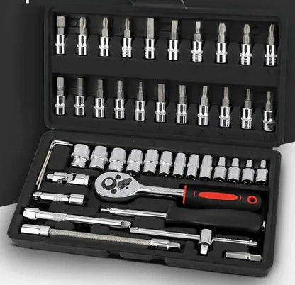 🏆 Hot sale 50% OFF✨46-Piece Socket Wrench And Bit Set