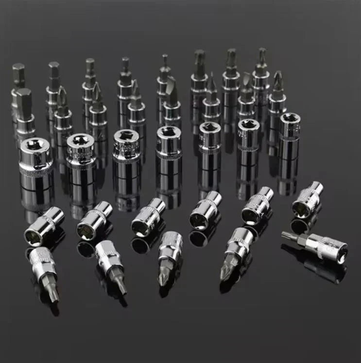 🏆 Hot sale 50% OFF✨46-Piece Socket Wrench And Bit Set