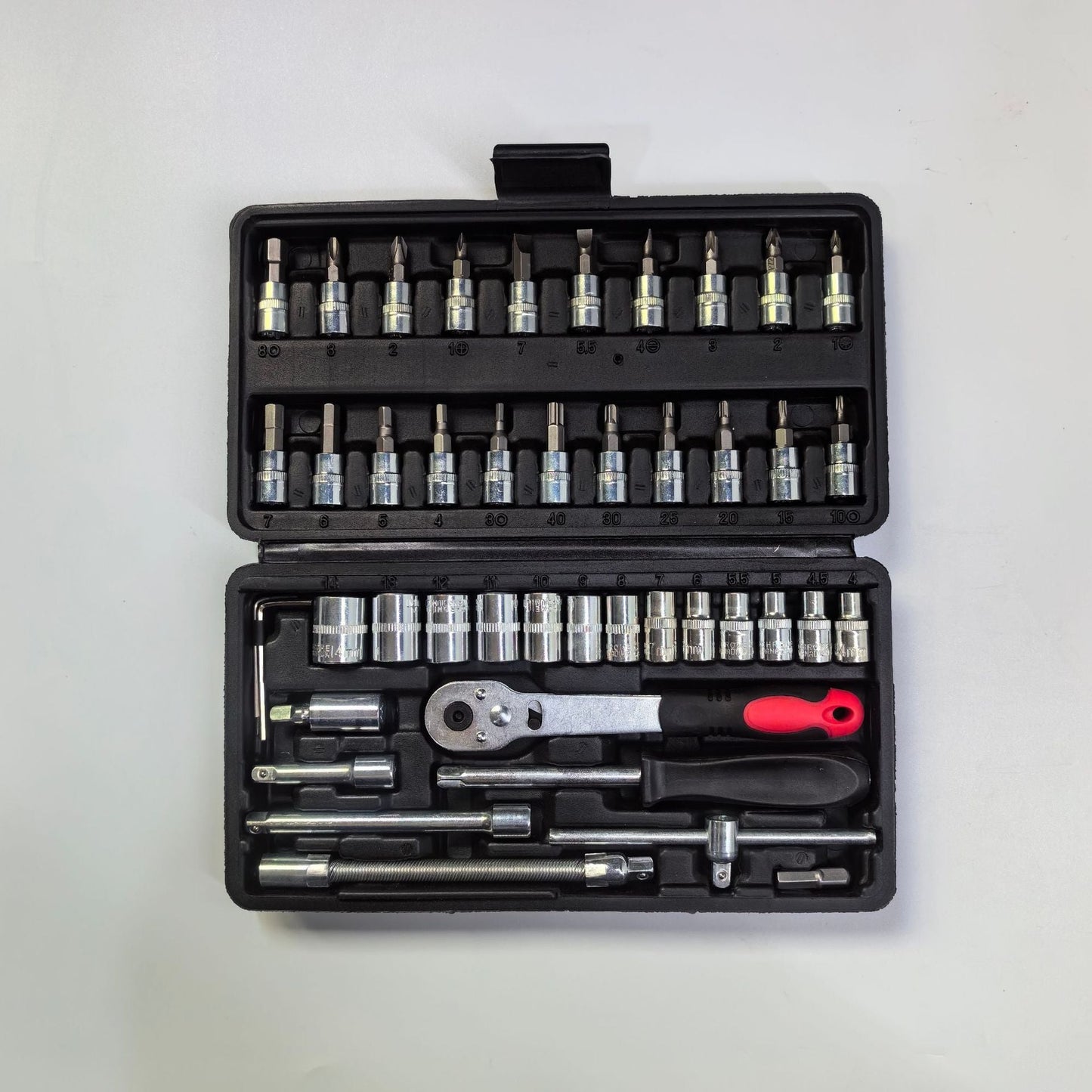 🏆 Hot sale 50% OFF✨46-Piece Socket Wrench And Bit Set