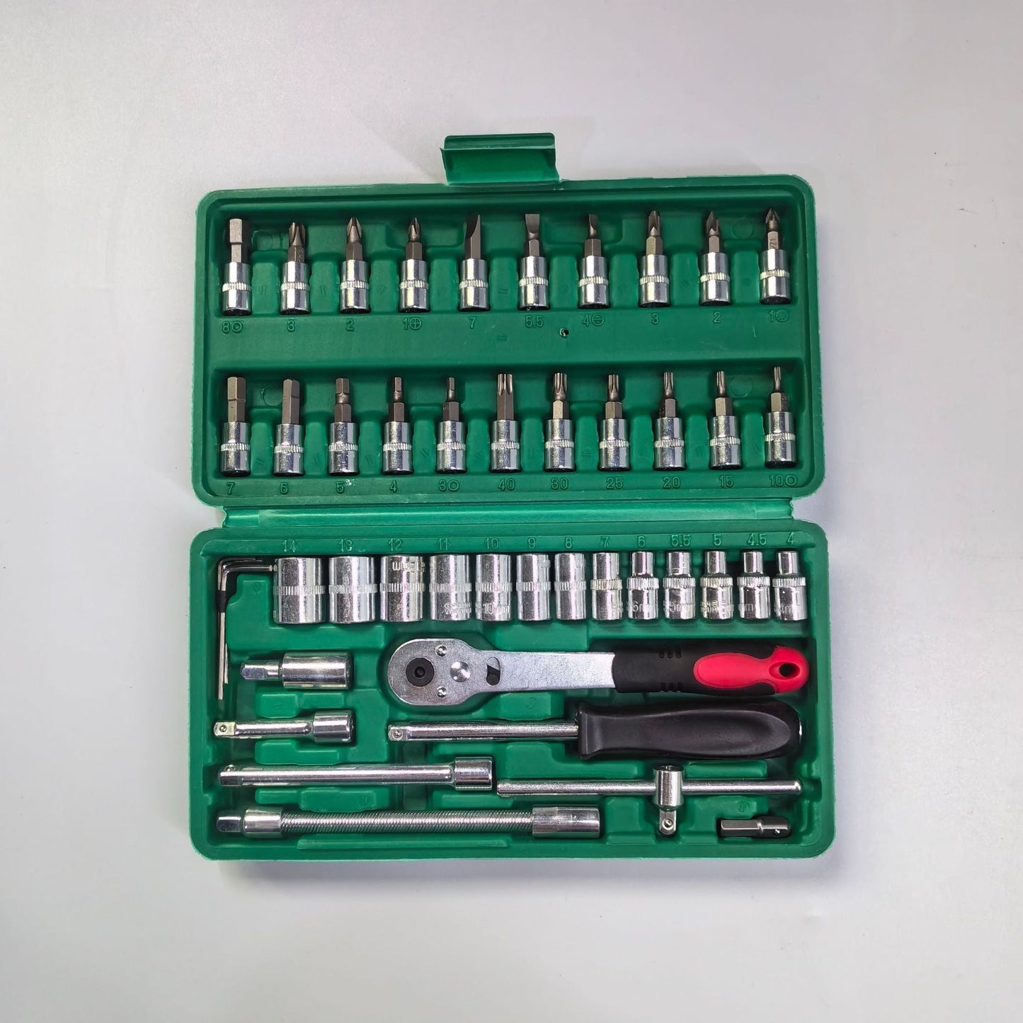 🏆 Hot sale 50% OFF✨46-Piece Socket Wrench And Bit Set