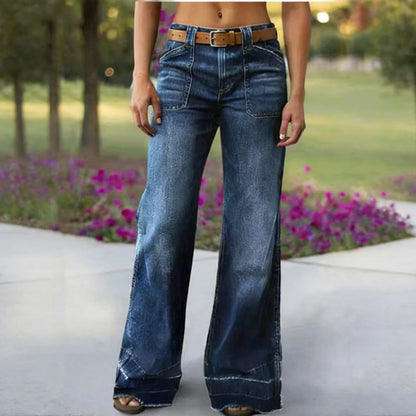 ⏰ 50% OFF NOW! 👖 Women's Retro Flare Jeans – Stretch Denim, Functional Pockets & Vintage High-Waist Fit 🌟