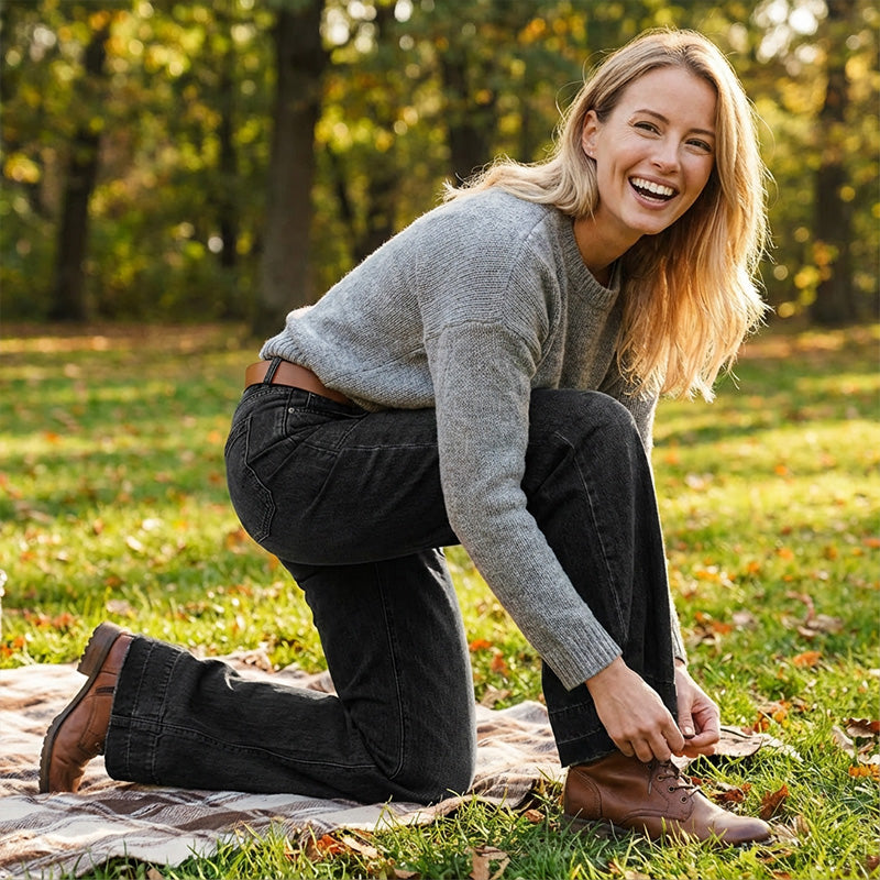 ⏰ 50% OFF NOW! 👖 Women's Retro Flare Jeans – Stretch Denim, Functional Pockets & Vintage High-Waist Fit 🌟
