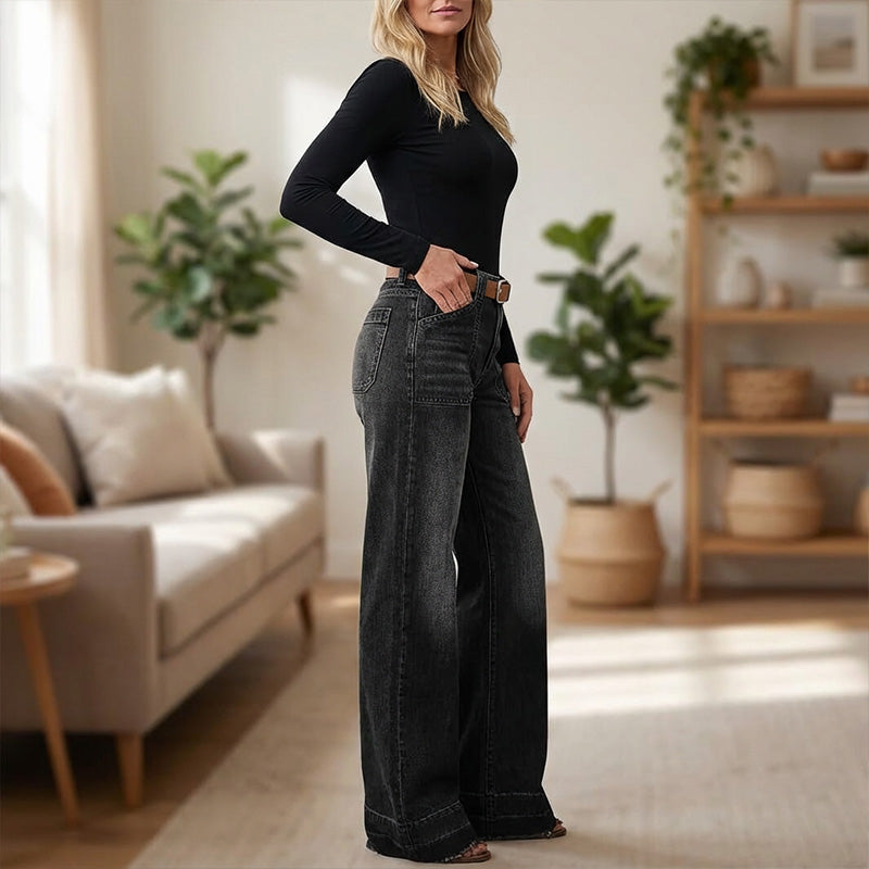 ⏰ 50% OFF NOW! 👖 Women's Retro Flare Jeans – Stretch Denim, Functional Pockets & Vintage High-Waist Fit 🌟