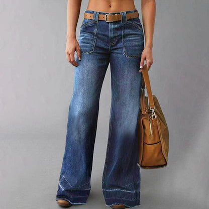 ⏰ 50% OFF NOW! 👖 Women's Retro Flare Jeans – Stretch Denim, Functional Pockets & Vintage High-Waist Fit 🌟