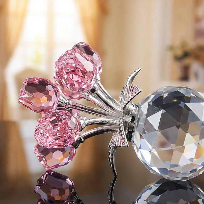 💖Valentine's Day Special: 50% OFF🌹Everlasting Crystal Rose Flower Figurine in Vase🌸