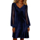 🔥HOT SALE👗Women’s Elegant Cowl Neck Knee-Length Sheath Dress✨