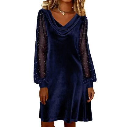 🔥HOT SALE👗Women’s Elegant Cowl Neck Knee-Length Sheath Dress✨