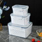 🍓✨ 3-PC Fruit Container Set – Removable Colander, Leak-Proof & Stackable 🧊