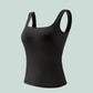 Women's Comfortable Backless Tank Top with Built-in Bra