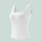Women's Comfortable Backless Tank Top with Built-in Bra