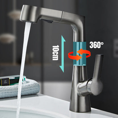 📢📢50% OFF !!!⏰1 Hole Bathroom Faucet with Pull out Sprayer